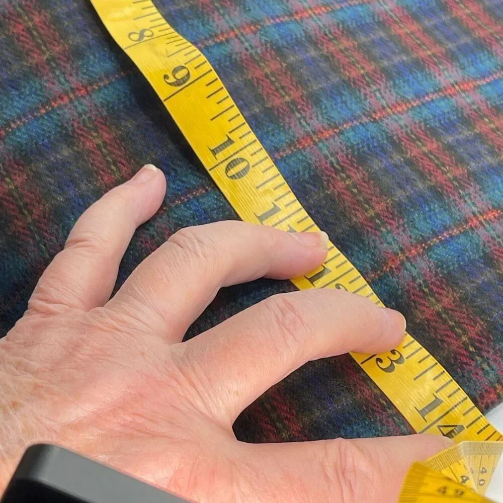 Vintage Christian Dior plaid 56”X11.5” scarf fringe